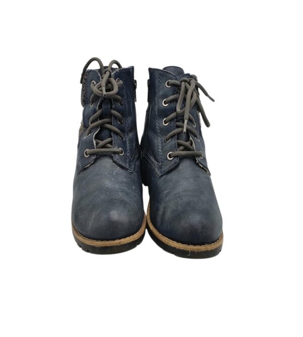 Ghete dama 38, imitatie de piele, albastru - imagine 3