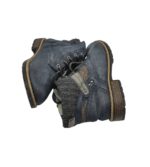 Ghete dama 38, imitatie de piele, albastru - imagine 4