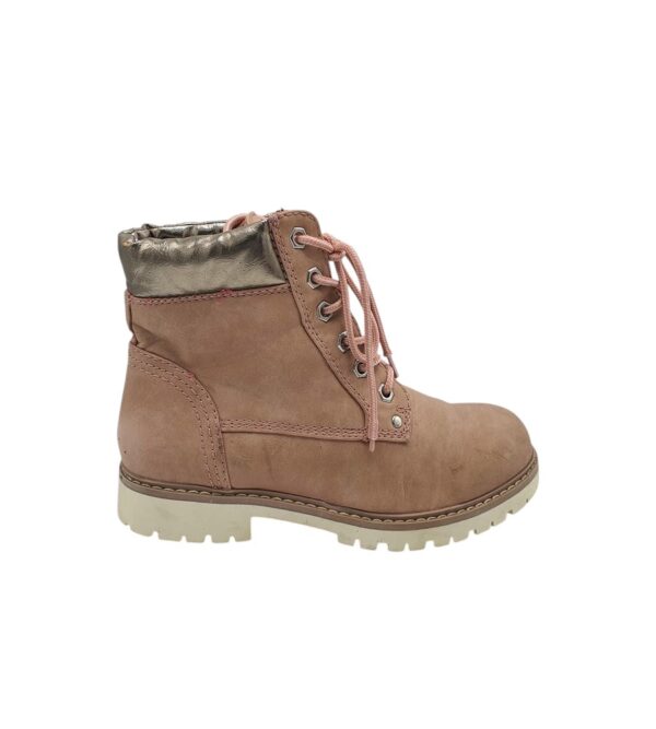 Ghete dama Pesaro 40, imitatie de piele, bej, imblanite - imagine 1