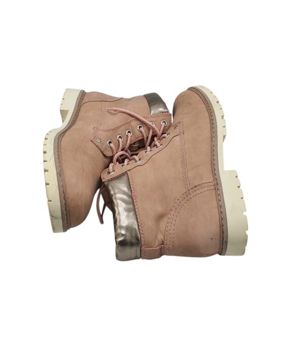 Ghete dama Pesaro 40, imitatie de piele, bej, imblanite - imagine 4