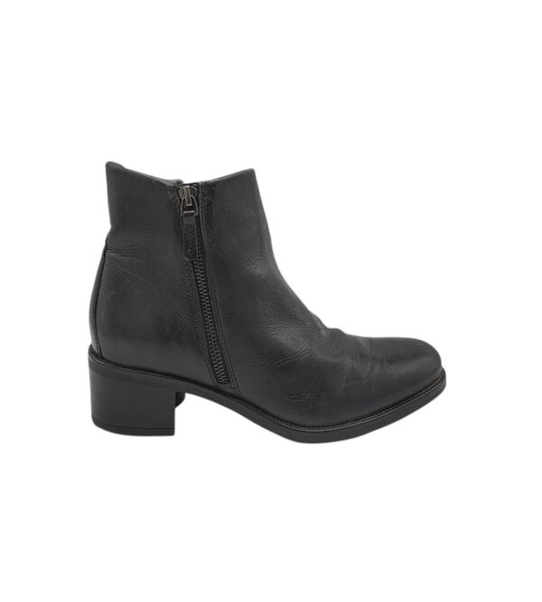 Botine dama 5th Avenue 40, piele, negru - imagine 1