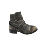 Botine dama 41, imitatie de piele, gri