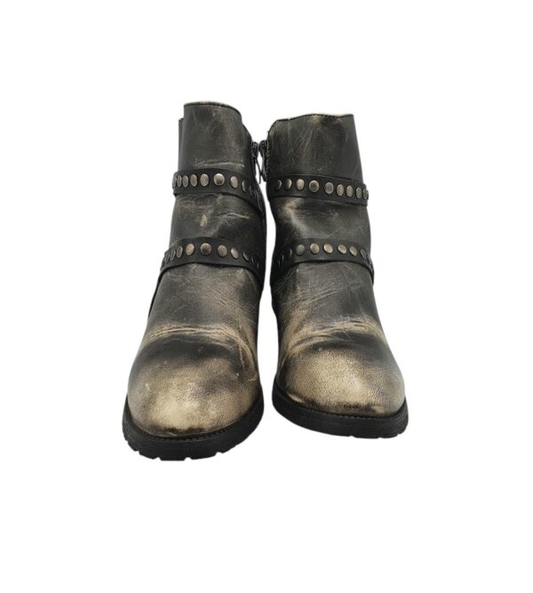Botine dama 41, imitatie de piele, gri - imagine 3