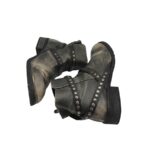 Botine dama 41, imitatie de piele, gri - imagine 4