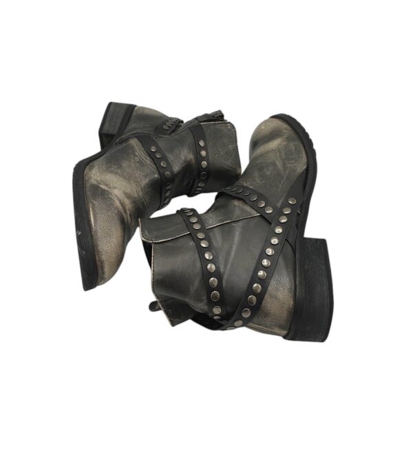 Botine dama 41, imitatie de piele, gri - imagine 4