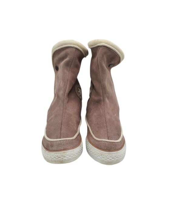 Cizme dama Converse 38, piele intoarsa, bej - imagine 3