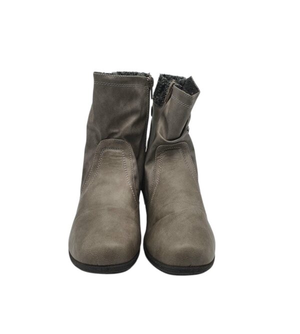 Cizme dama 38, imitatie de piele, gri - imagine 3
