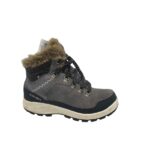 Ghete dama Quechua 38, piele intoarsa, gri, waterproof, imblanite