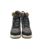 Ghete dama Quechua 38, piele intoarsa, gri, waterproof, imblanite - imagine 3