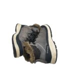 Ghete dama Quechua 38, piele intoarsa, gri, waterproof, imblanite - imagine 4