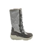Cizme copii Superfit 33, piele intoarsa, material textil, gri, imblanite, Gore-tex