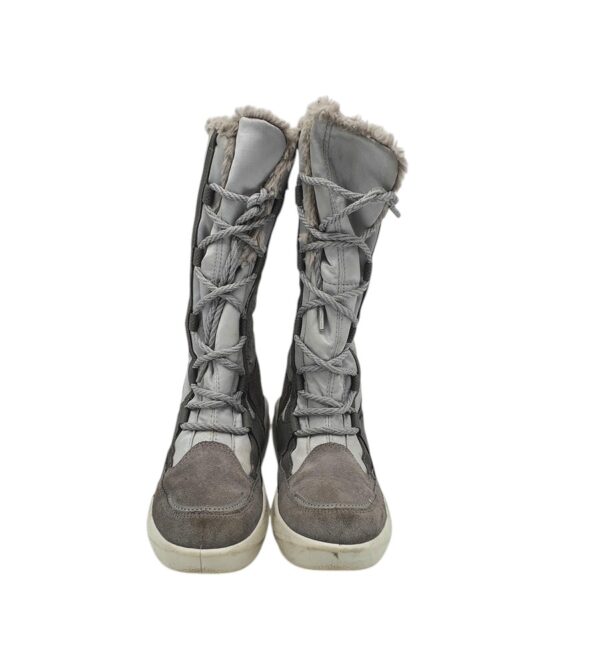 Cizme copii Superfit 33, piele intoarsa, material textil, gri, imblanite, Gore-tex - imagine 3