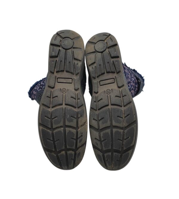 Cizme dama 39, material textil, piele intoarsa, albastru mov, imblanite - imagine 5