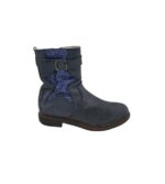 Cizme copii Lepi 35, piele, albastru, imblanite