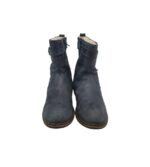 Cizme copii Lepi 35, piele, albastru, imblanite - imagine 3