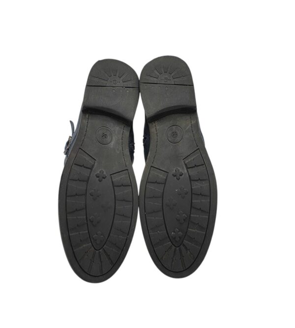 Cizme copii Lepi 35, piele, albastru, imblanite - imagine 5