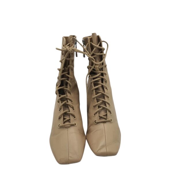Botine dama Zara 38, piele, bej - imagine 3