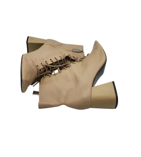 Botine dama Zara 38, piele, bej - imagine 4