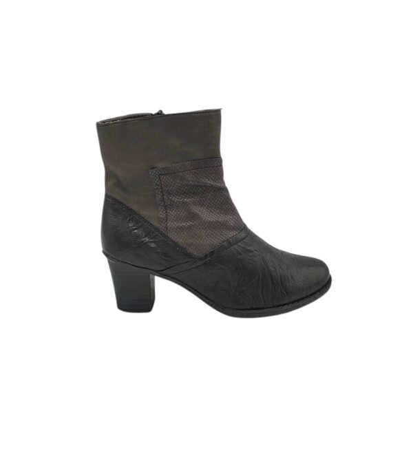Botine dama Rieker 38, imitatie piele, negru - imagine 1