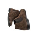 Ghete dama Franzini 43, piele intoarsa, maro - imagine 4