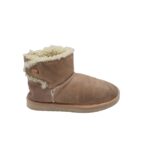 Cizme dama Esmara 39, piele intoarsa, bej, imblanite
