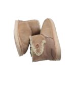 Cizme dama Esmara 39, piele intoarsa, bej, imblanite - imagine 4