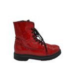 Ghete dama Tamaris 40, imitatie de piele, rosu