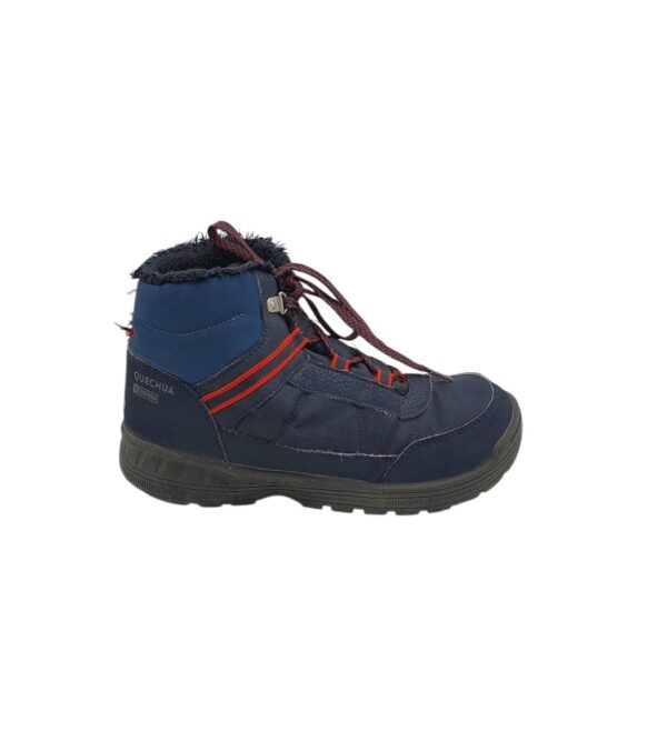 Ghete dama Quechua 38, imitatie de piele, material textil, albastru, imblanite,waterproof - imagine 1
