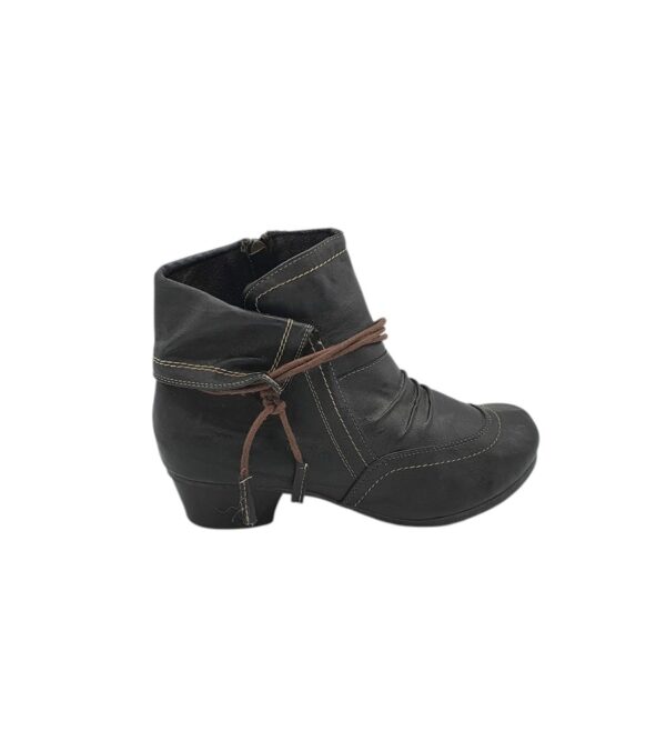 Botine dama Superin 38, imitatie de piele, negru - imagine 1
