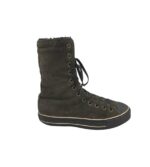 Tenisi dama Converse 41, piele intoarsa, gri, imblanite