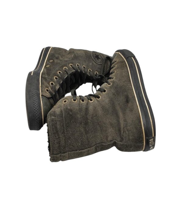 Tenisi dama Converse 41, piele intoarsa, gri, imblanite - imagine 4