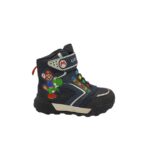Cizme copii Geox 29, imitatie de piele, negru