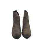 Botine dama Zara 38, material textil, imitatie de piele, gri negru - imagine 3