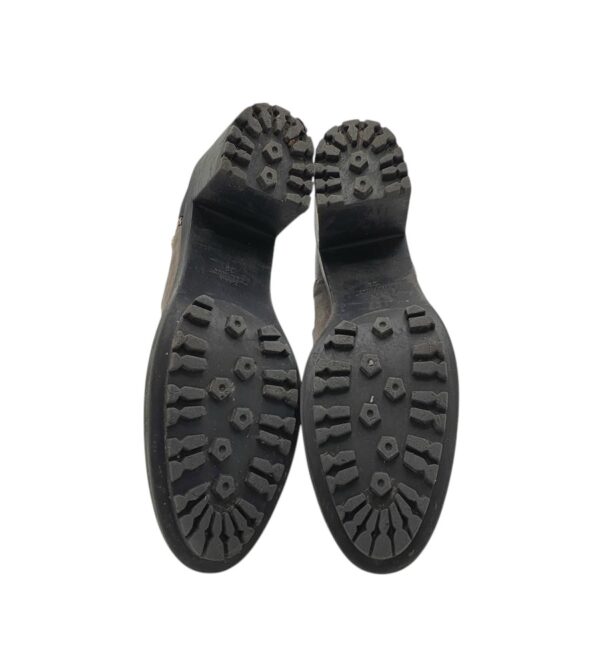 Botine dama Zara 38, material textil, imitatie de piele, gri negru - imagine 5