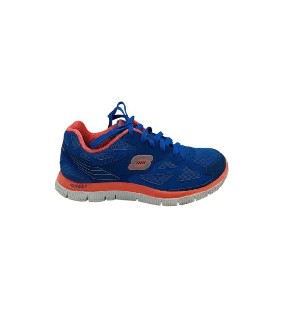 Adidasi dama Skechers 37, material textil, imitatie de piele, albastru - imagine 1
