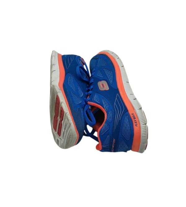 Adidasi dama Skechers 37, material textil, imitatie de piele, albastru - imagine 4