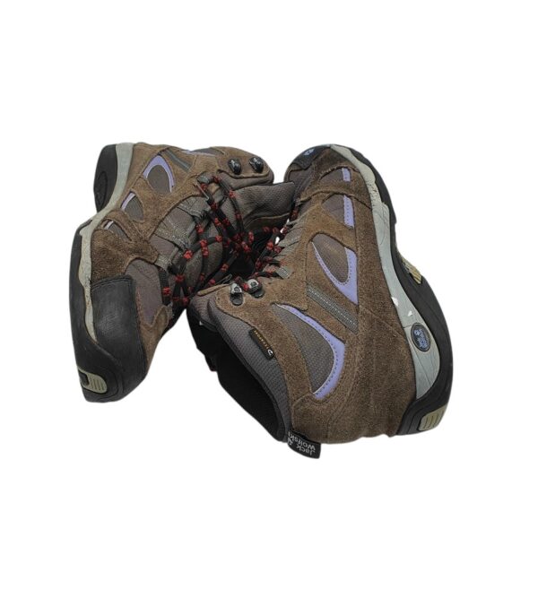 Ghete dama Jack Wolfskin 39, piele intoarsa, material textil, maro gri - imagine 4