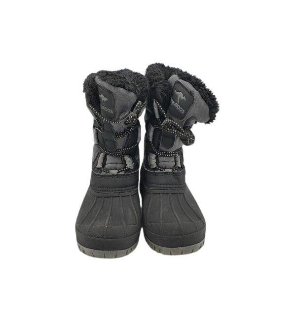 Cizme copii Kangaroos 31, material textil, alte materiale , negru, imblanite - imagine 3