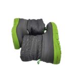 Cizme copii , material textil, gri, imblanite - imagine 4