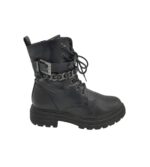 Ghete dama 37, imitatie de piele, negru