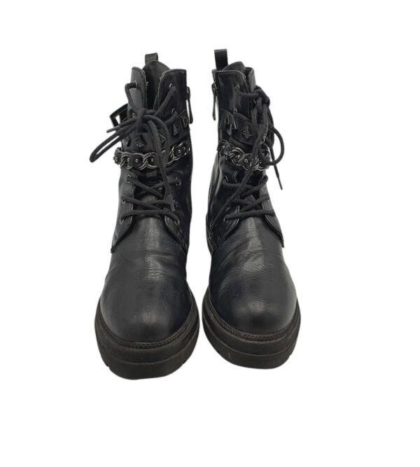 Ghete dama 37, imitatie de piele, negru - imagine 3
