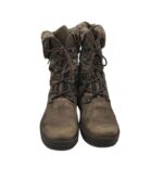 Ghete dama Waldlaufer 41, piele, material textil, bej, imblanite - imagine 3