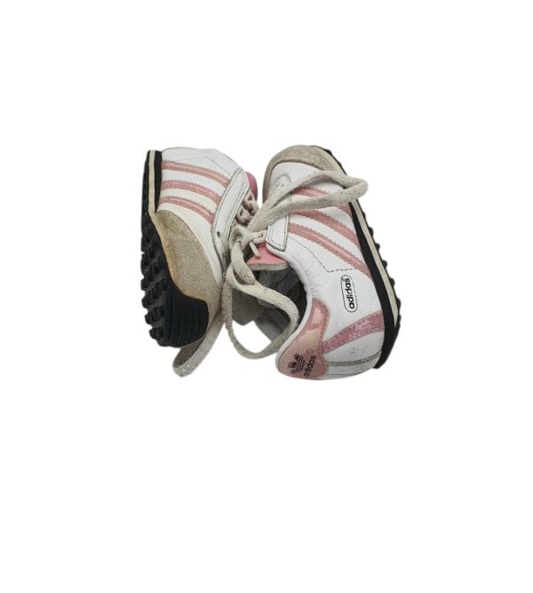 Adidasi copii Adidas 22, piele intoarsa, piele, alb - imagine 4