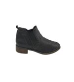 Botine dama Graceland 37, imitatie de piele, negru