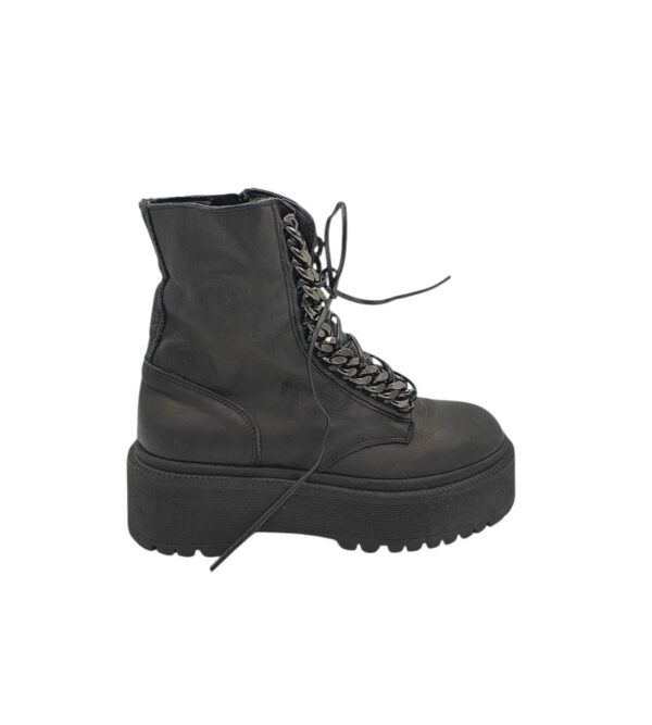 Ghete dama 36, piele, negru - imagine 1