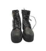 Ghete dama 36, piele, negru - imagine 3