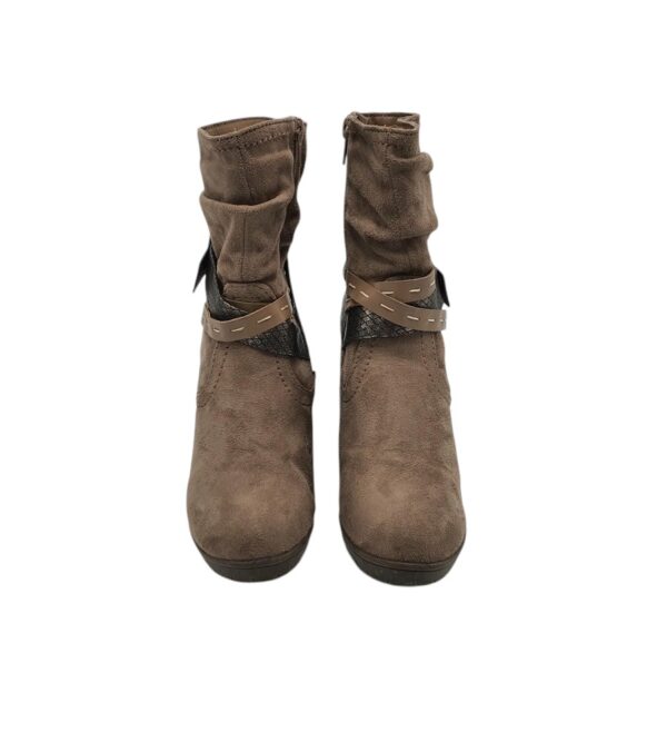 Botine dama City Walk 36, material textil, bej - imagine 3