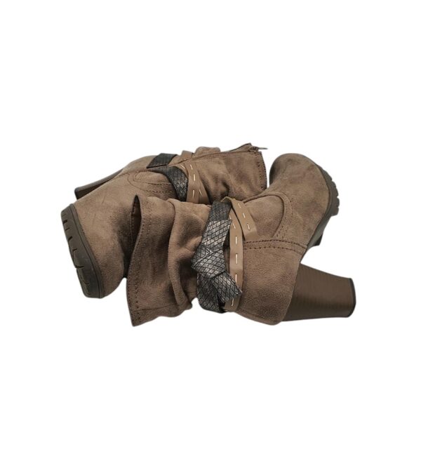 Botine dama City Walk 36, material textil, bej - imagine 4