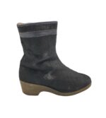 Cizme dama Spiess 41, material textil, negru, imblanite