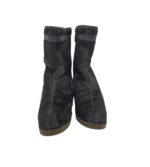 Cizme dama Spiess 41, material textil, negru, imblanite - imagine 3